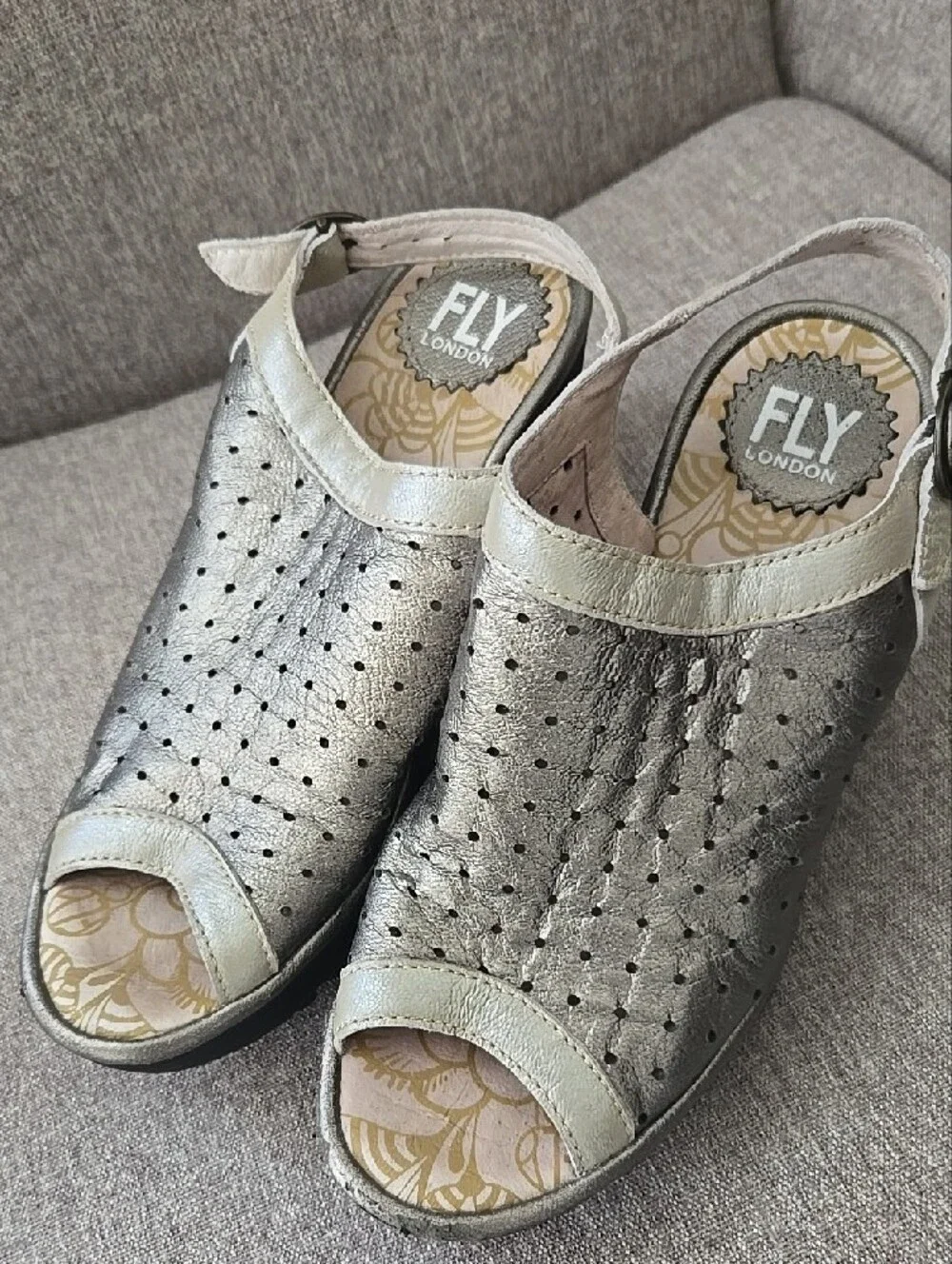 Fly London metallic perforated